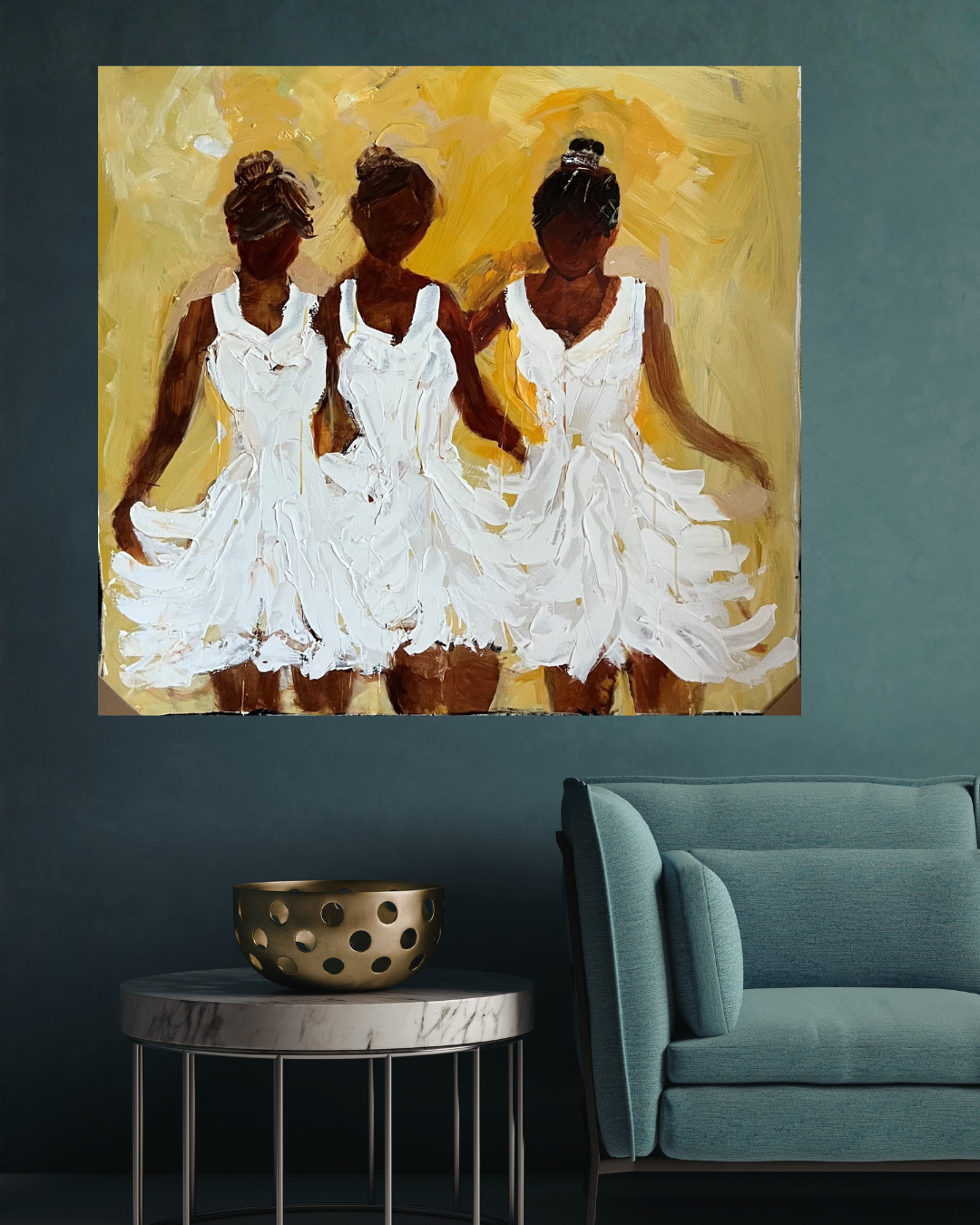 John Maitland - Ballerinas on Yellow