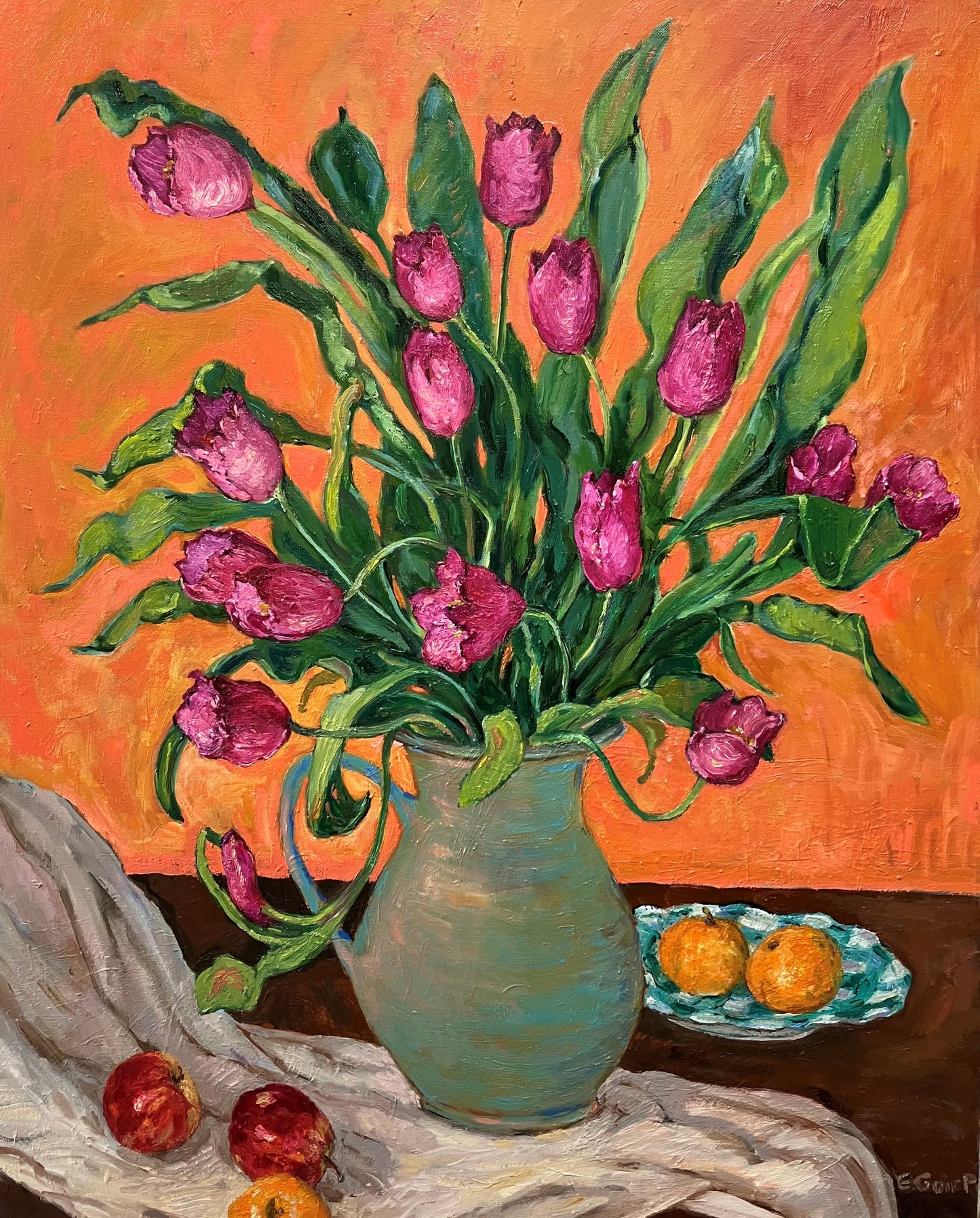 Elizabeth Gair Palmer - Tulips and Oranges