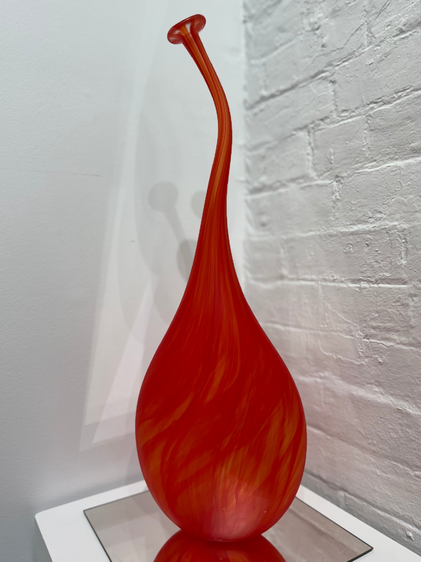 Gordon Studio Glassblowers - Ribbon Bottle Red Large