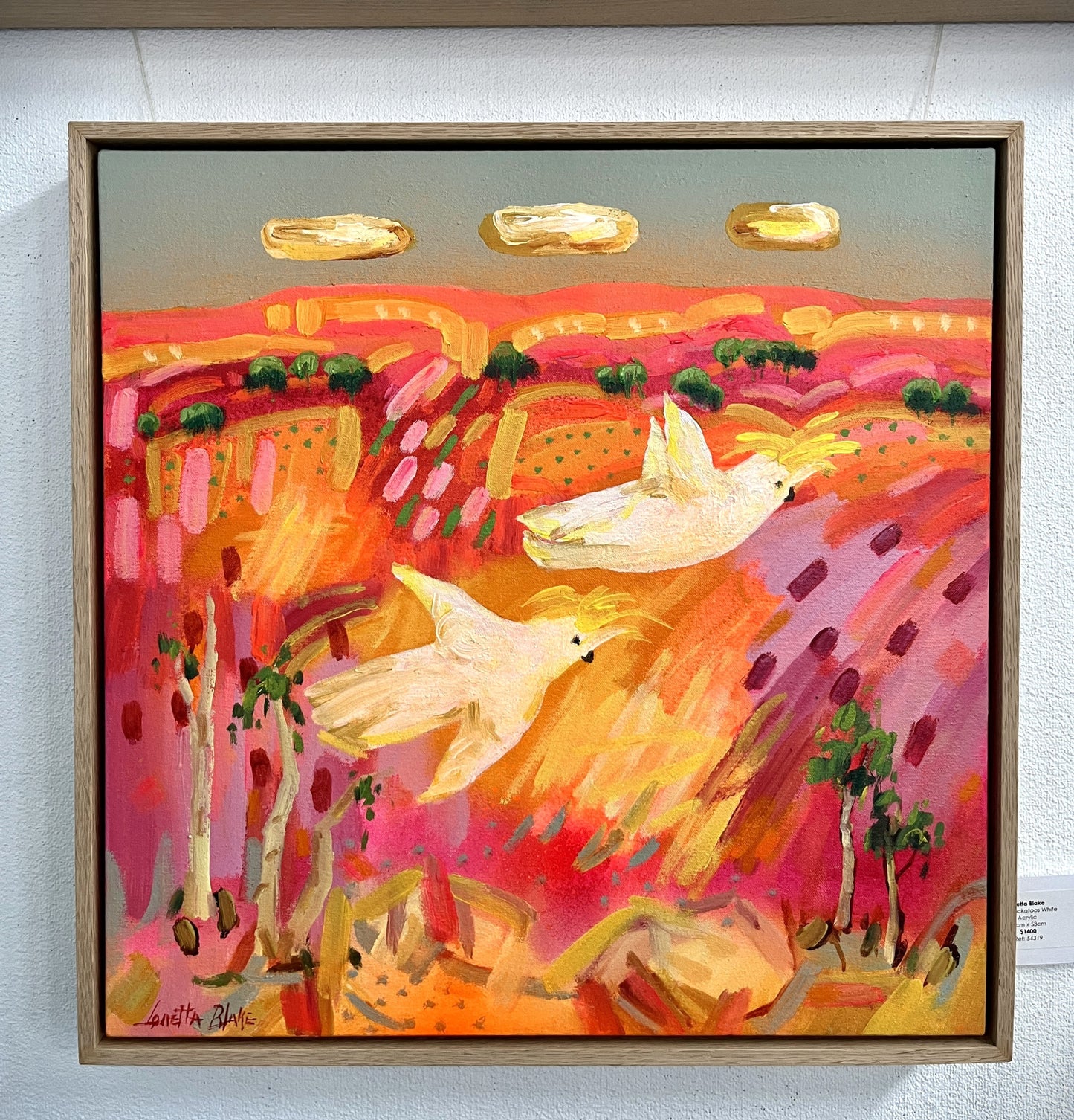 Loretta Blake - Two Cockatoos White