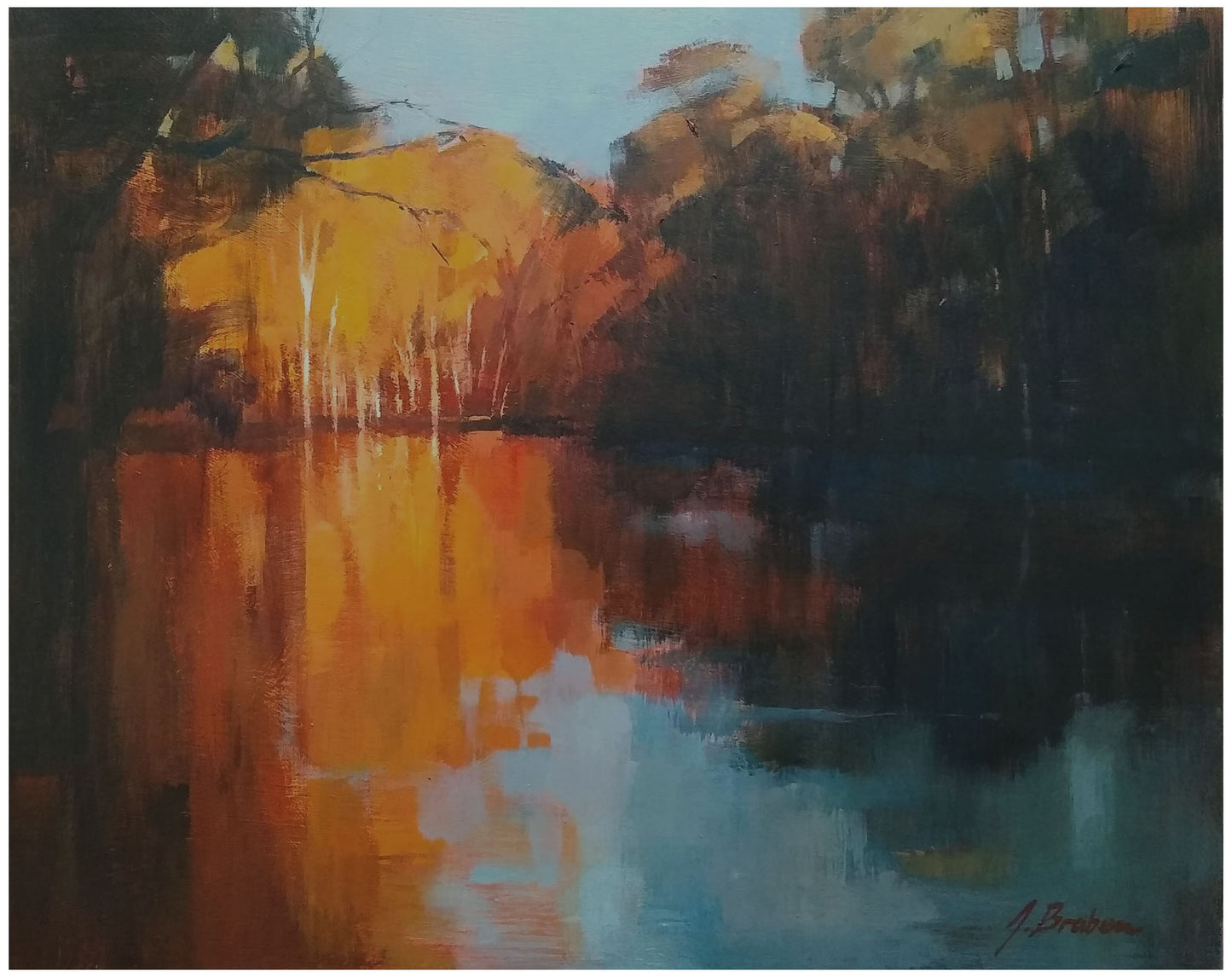 John Braben - Late Afternoon Sunlight Over Lake no.2