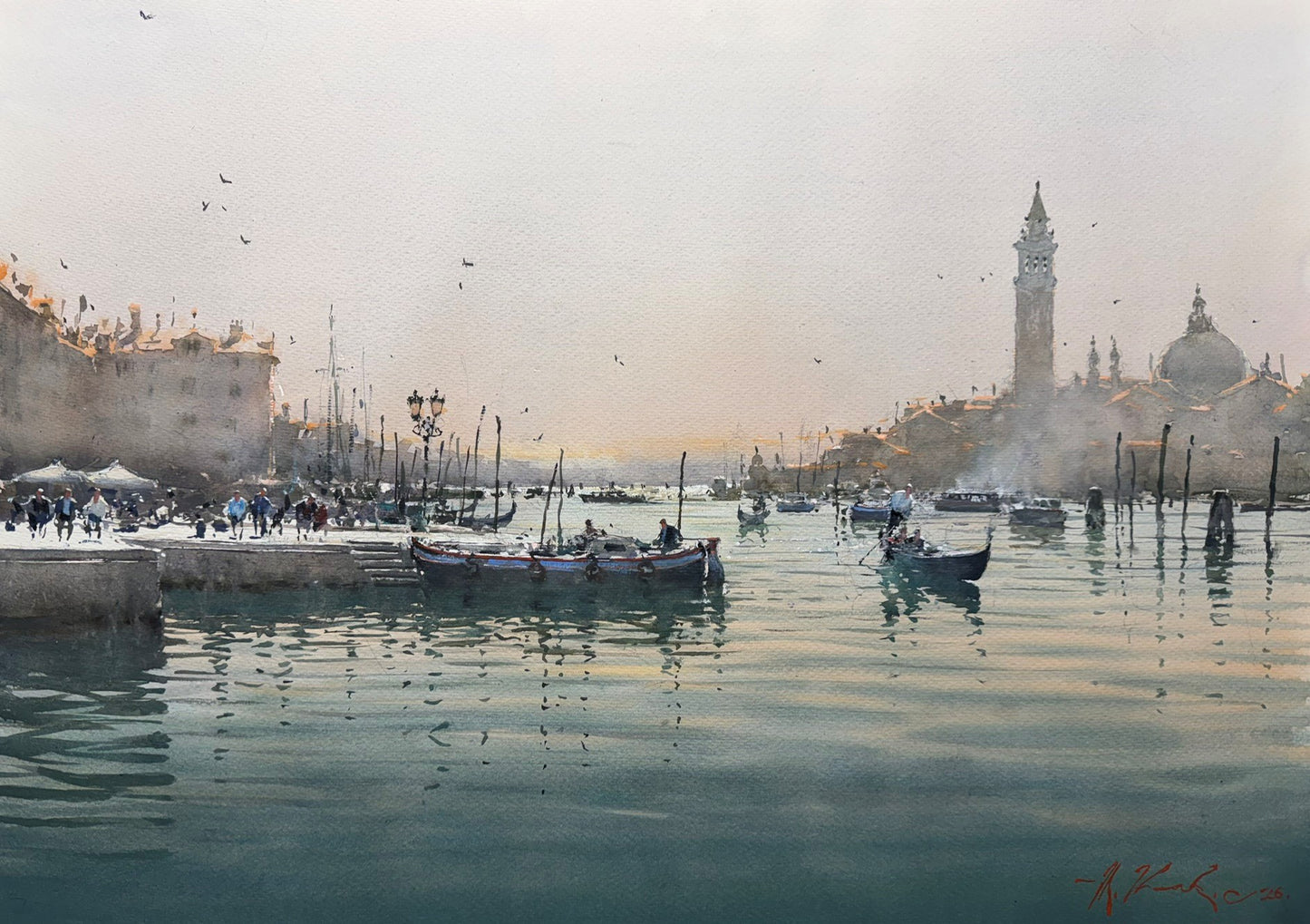 Joseph Zbukvic - Across the Lagoon, Venice