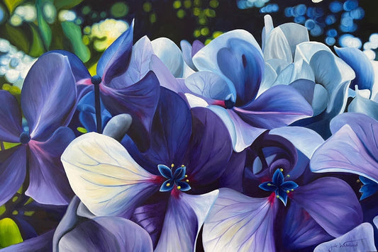 Julie Whitehead - Blue/Purple Hydrangeas