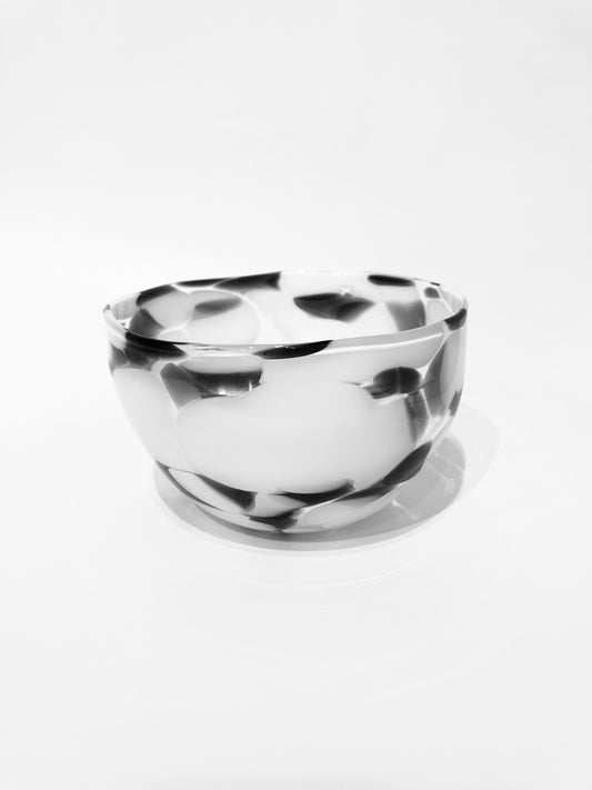 Keith Rowe - OLIVE BOWL (Black & white bowl)