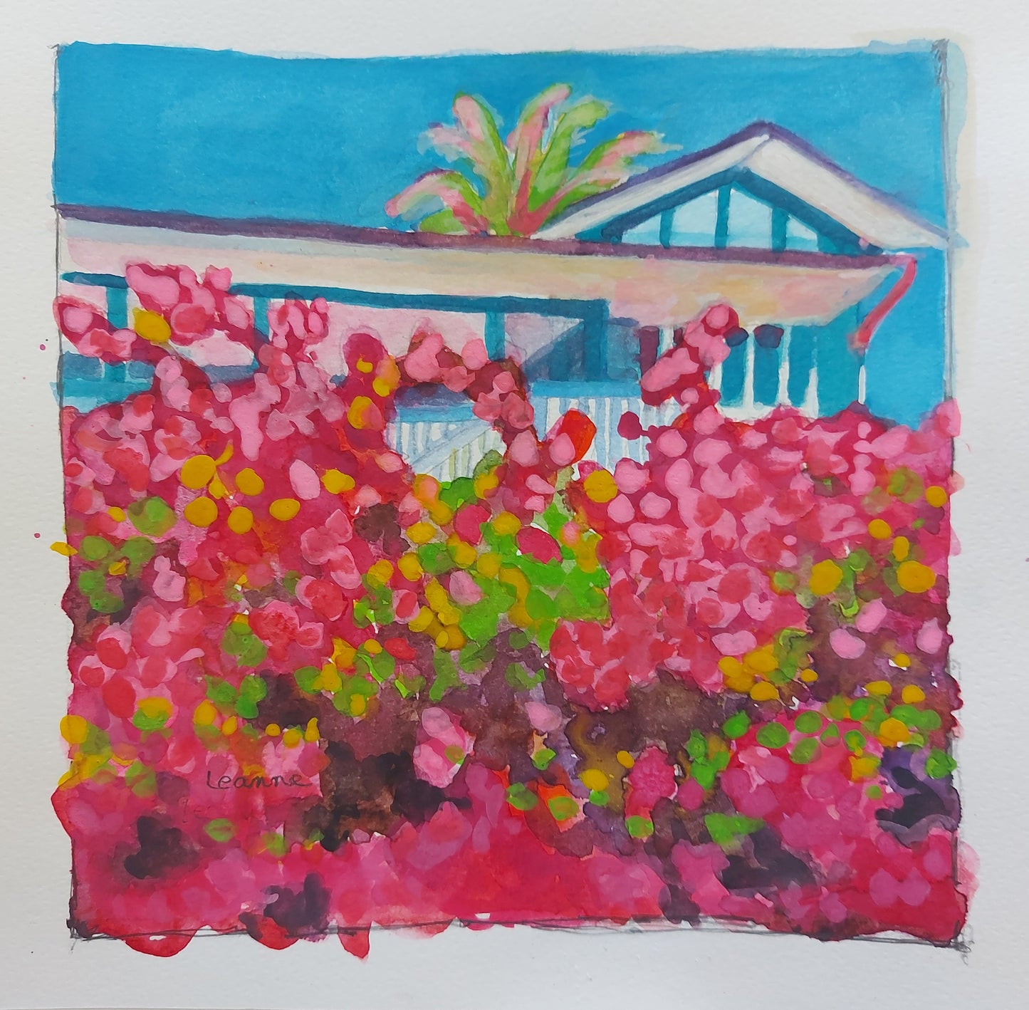 Leanne Carkeet - Study for Ashgrove Bougainvillea II