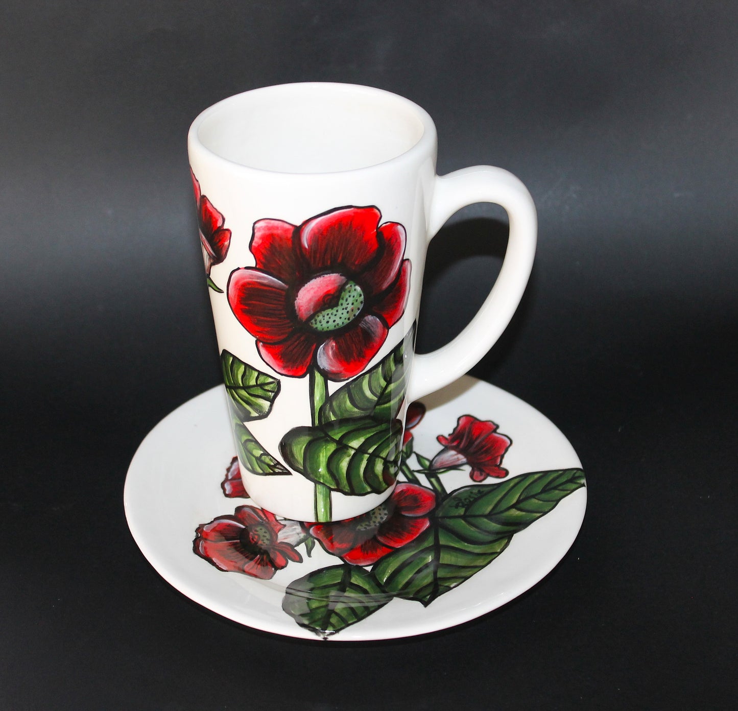 Rose Van Oyen - Poppy Cup and Plate Set