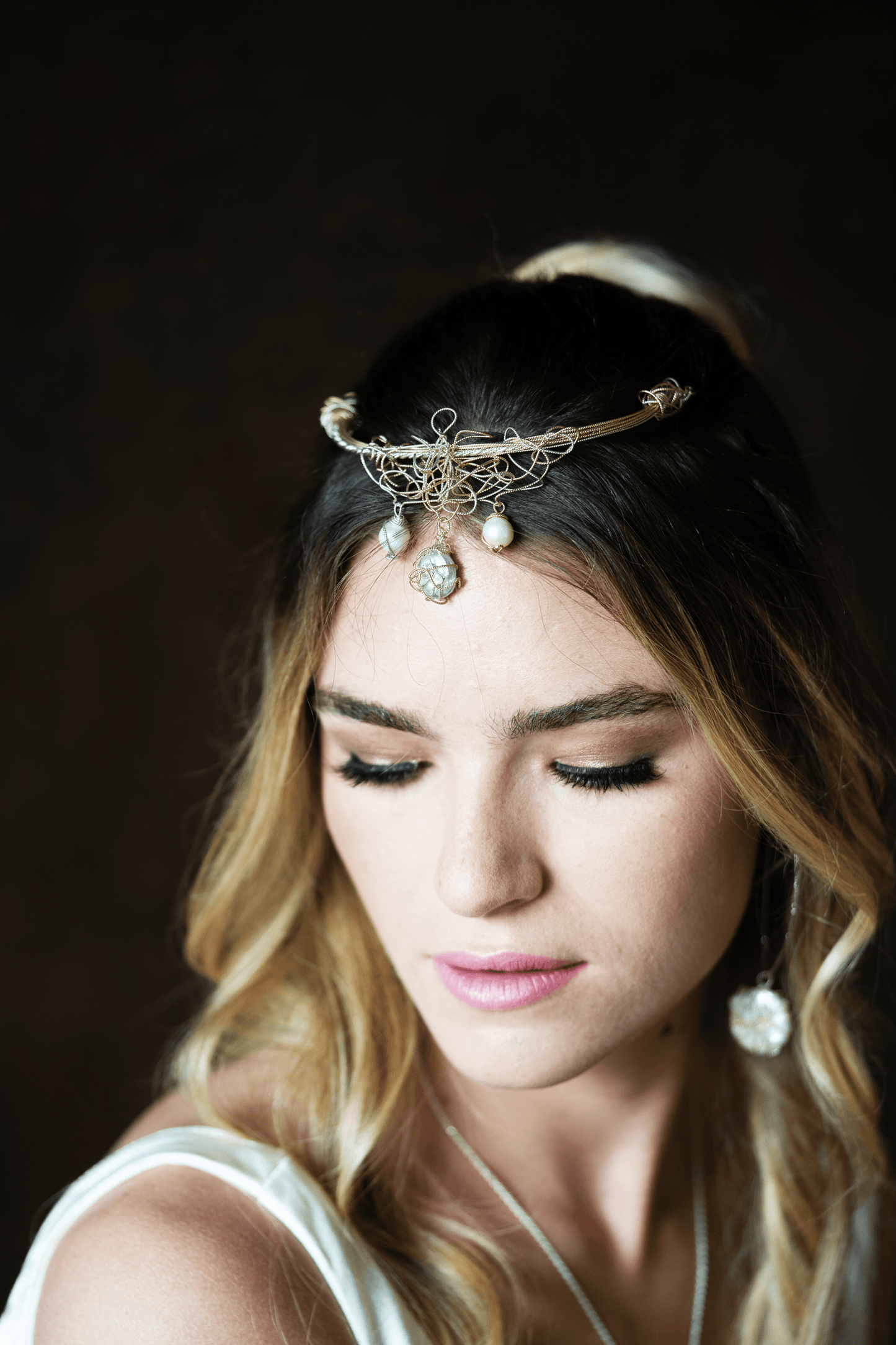 Zohar - Bridal Waterfall Crown (small)