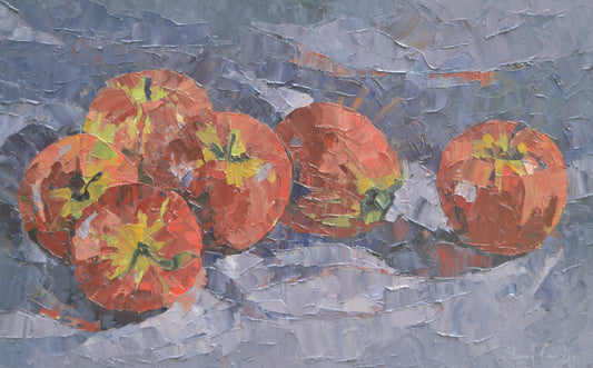 Stacey Conridge - Red Apples on Purple