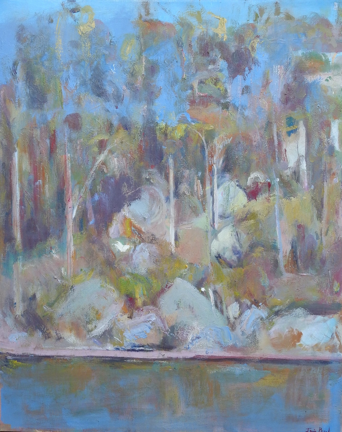 Jamie Boyd - Riverbank with White Bird