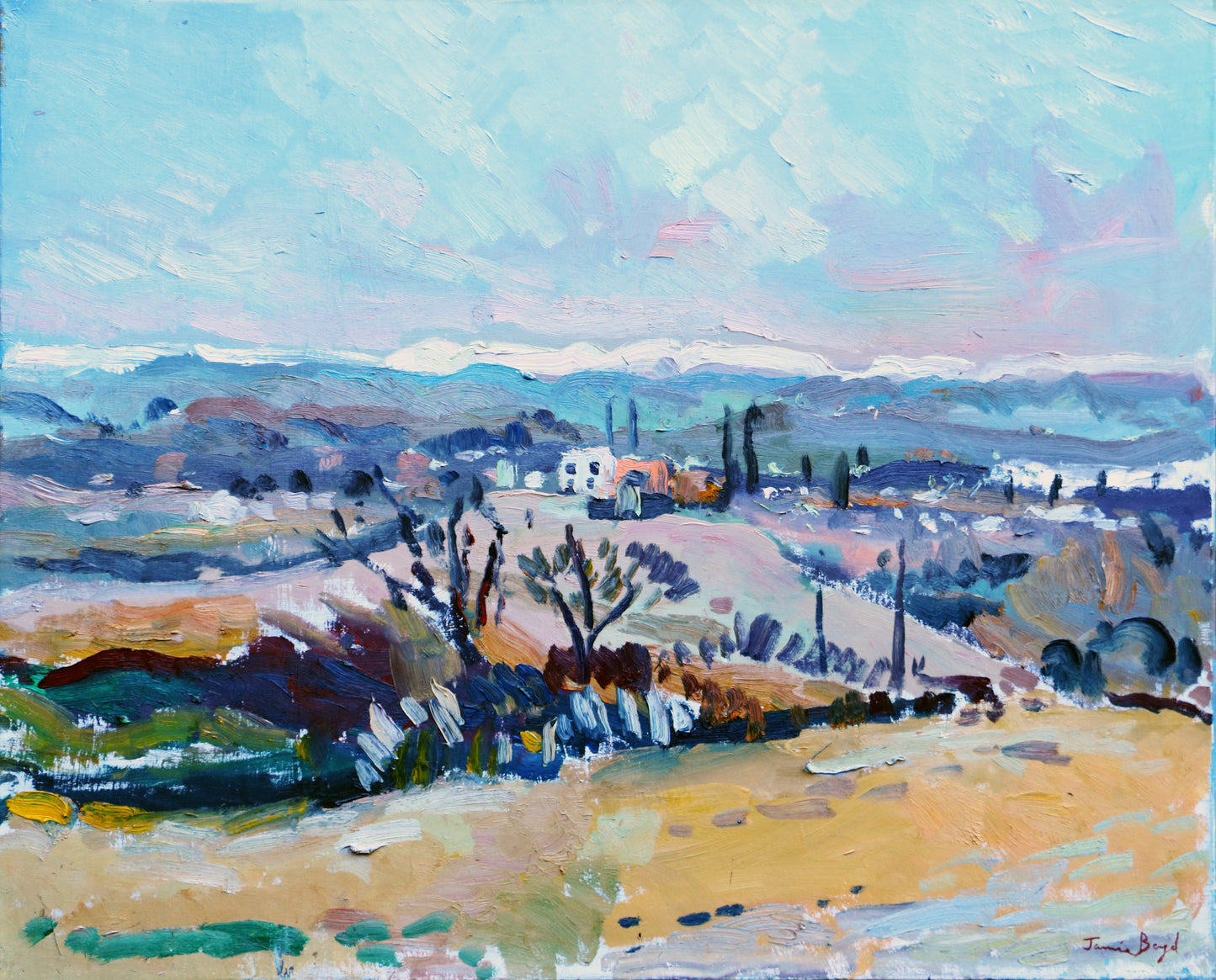 Jamie Boyd - Snow on Hills Near Pisa