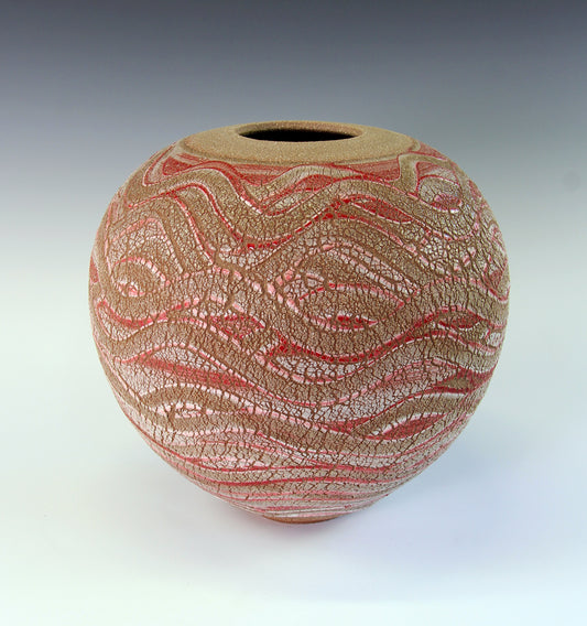 Bill Powell - Semi Glazed Textured Blossom Vase