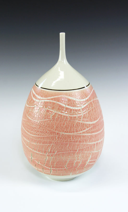 Bill Powell - Pink Textured Porcelain Bottle