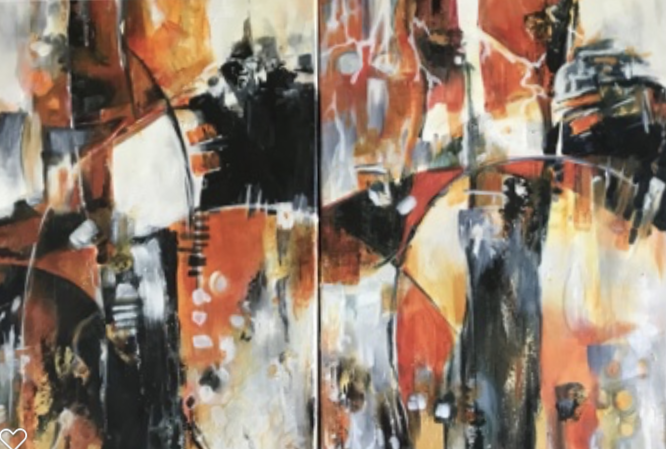 Sarah Larsen - The Fiveways (Diptych)