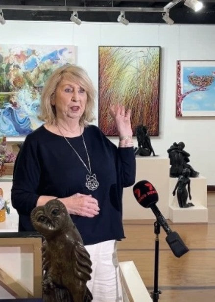 Channel 7 Comes to film in the gallery