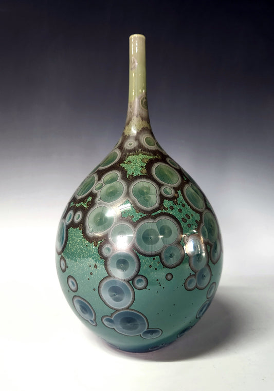 Bill Powell - Moss Green Crystal Bottle