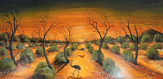 Howard William Steer - Mulga Tree Sunset