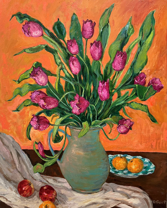 Elizabeth Gair Palmer - Tulips and Oranges