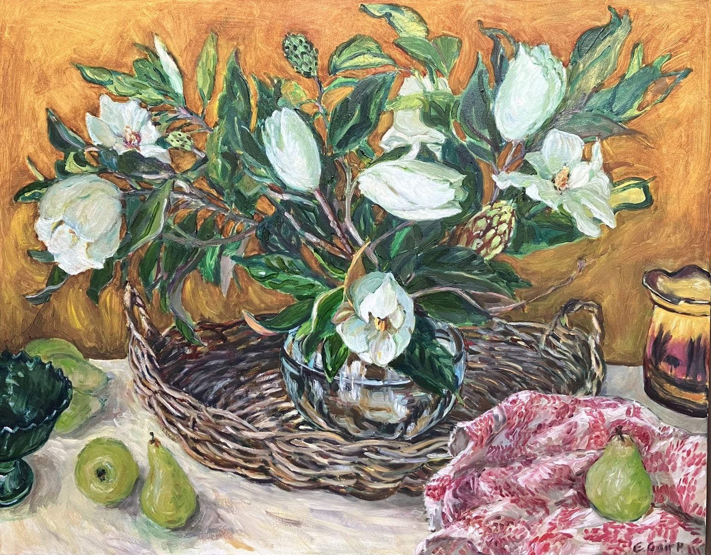 Elizabeth Gair Palmer - Magnolias with Pears