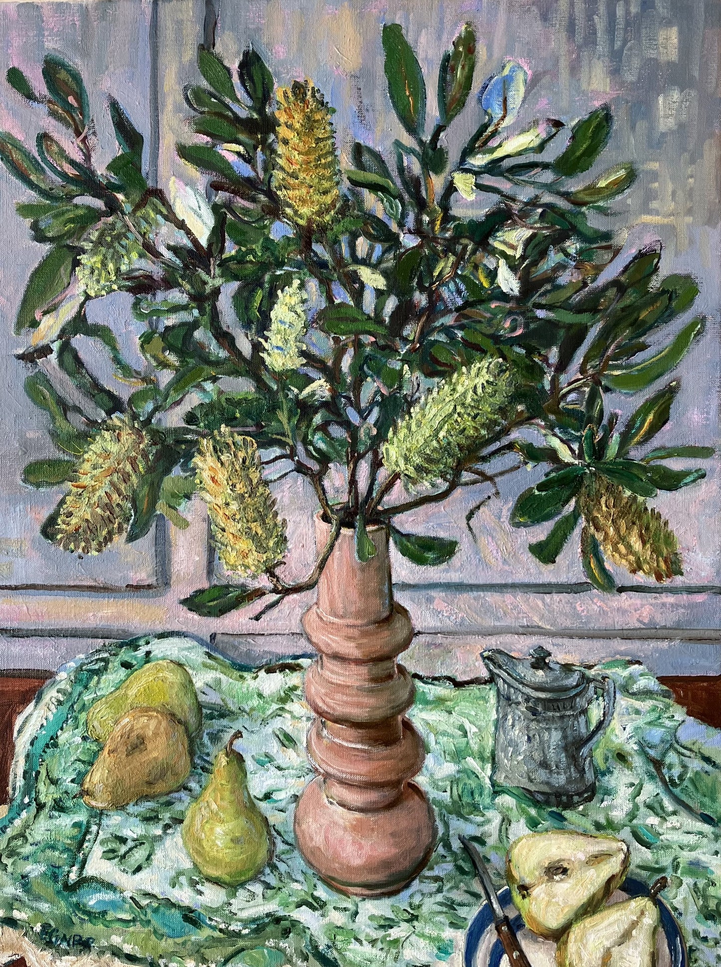 Elizabeth Gair Palmer - Banksias with Pears