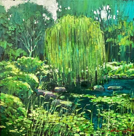 David Hinchliffe - Midday at the Pond, Japanese Gardens, Mt Cootha