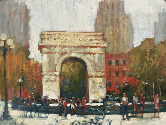 David Hinchliffe - Autumn in Washington Square, New York