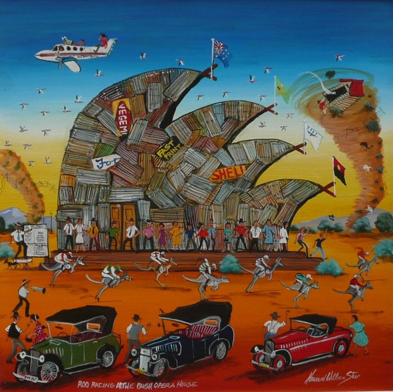 Howard William Steer - Roo Racing at the Bush Opera House