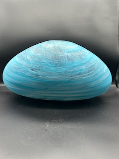 Gordon Studio Glassblowers - Large Aqua Oval Vase