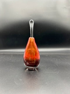 Gordon Studio Glassblowers - Teardrop Bottle - Red/Black