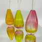 Gordon Studio Glassblowers - Teardrop Bottle - Yellow / Pink