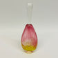 Gordon Studio Glassblowers - Teardrop Bottle - Pink / Yellow