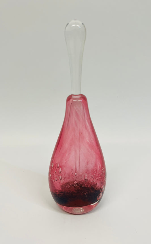 Gordon Studio Glassblowers - Teardrop Bottle - Pink /Red