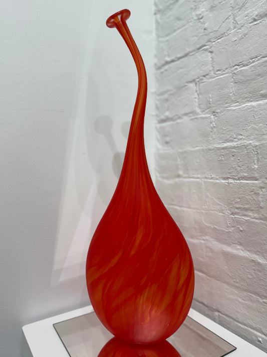 Gordon Studio Glassblowers - Ribbon Bottle Red Large