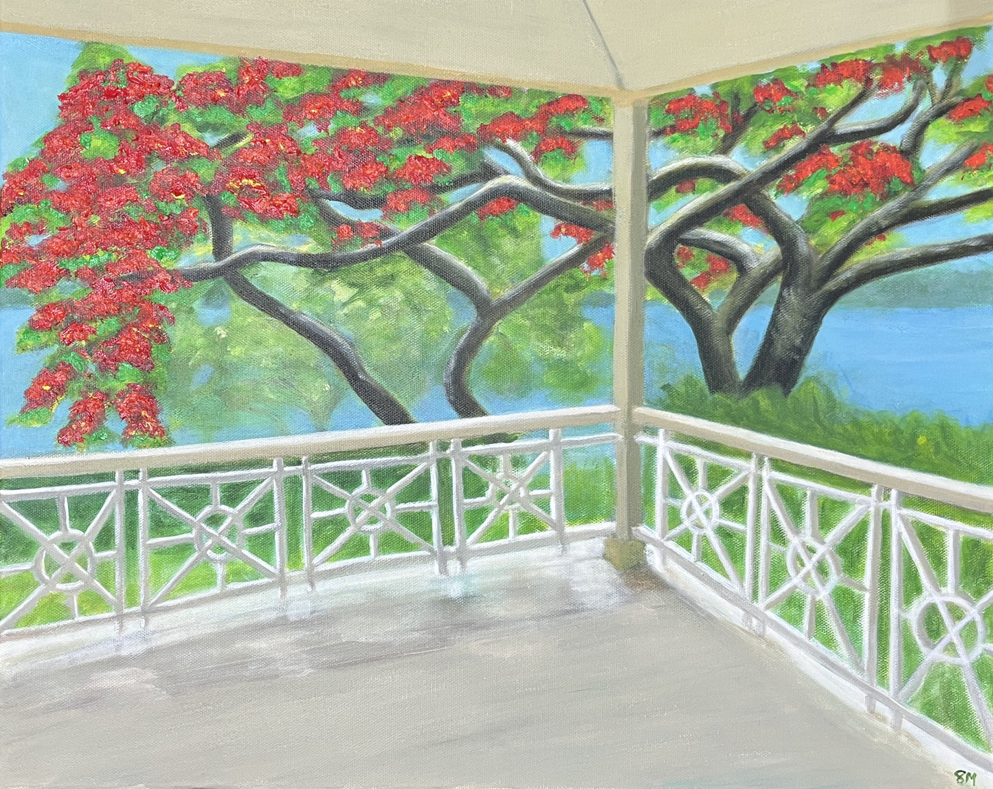 Geraldine Mackenzie - Poincianas at Newstead House