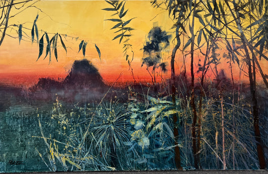 Herman Pekel - Glass House Mountains Sunset