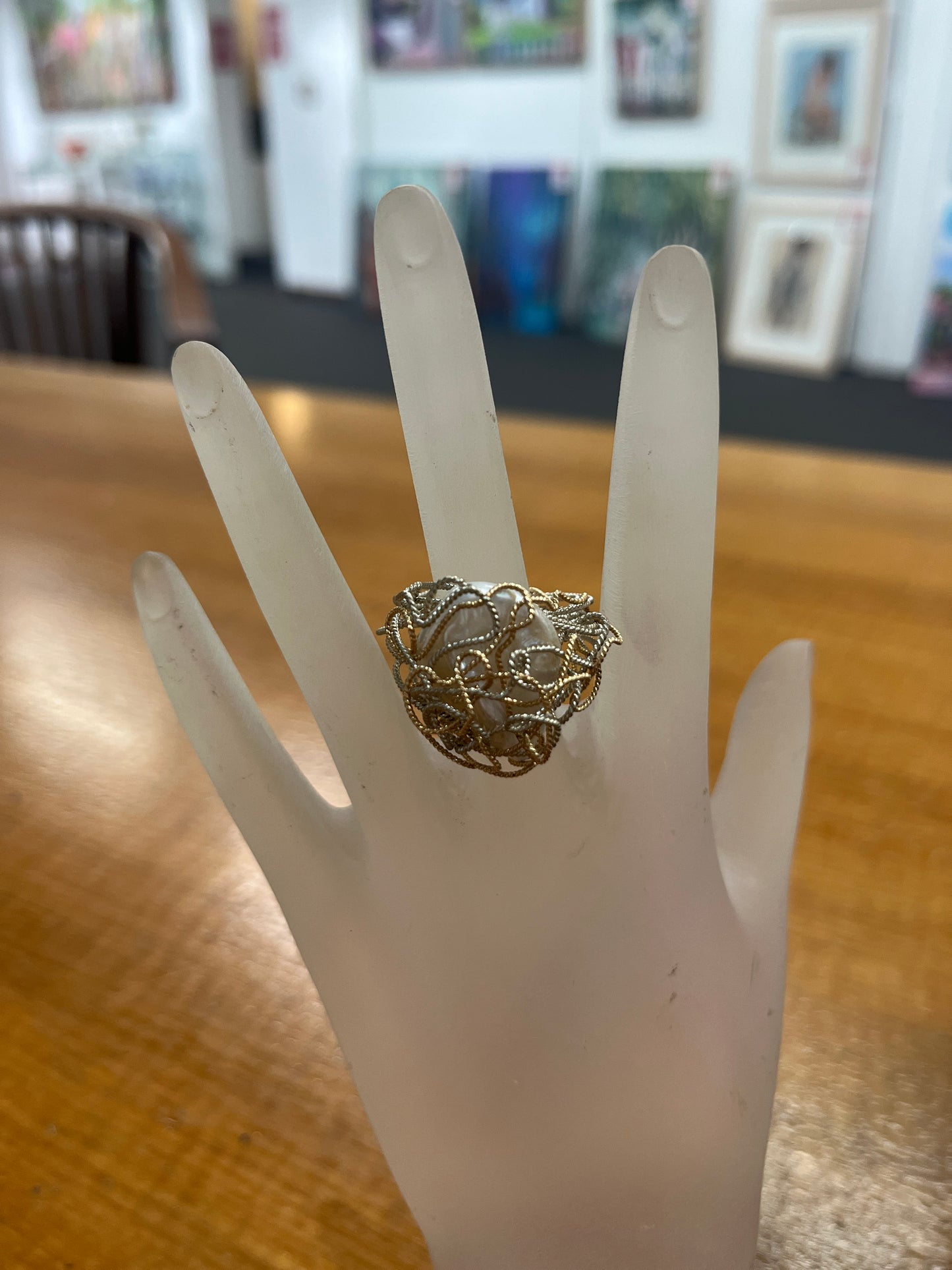 ZOHAR -  'Me' Silver and Gold Wire Ring