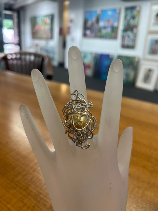 ZOHAR - Yellow Pearl Ring