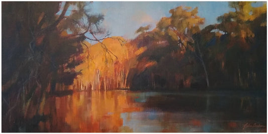 John Braben - Afternoon Sun Over Lake