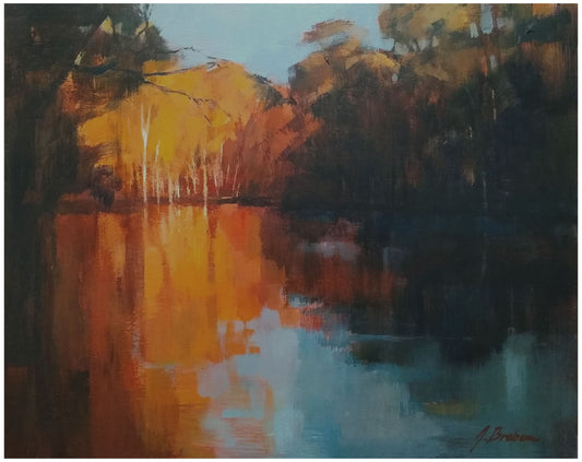 John Braben - Late Afternoon Sunlight Over Lake no.2