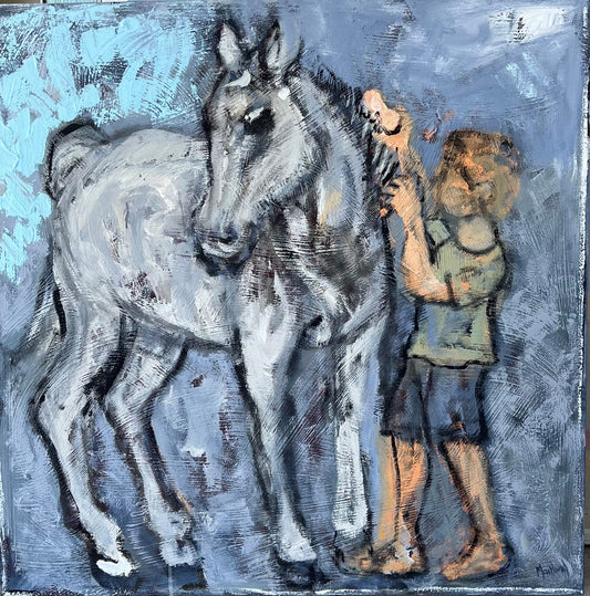 John Maitland - Patrick Grooms the Horse