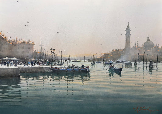 Joseph Zbukvic -  Across the Lagoon, Venice