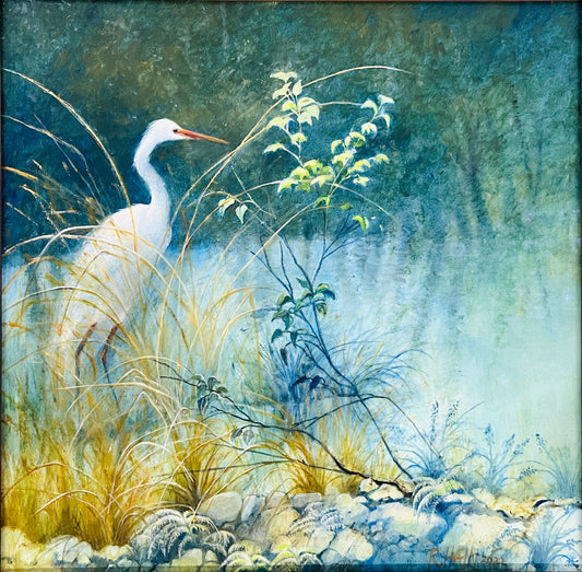 Rosemary Hain - Egret In Wetland