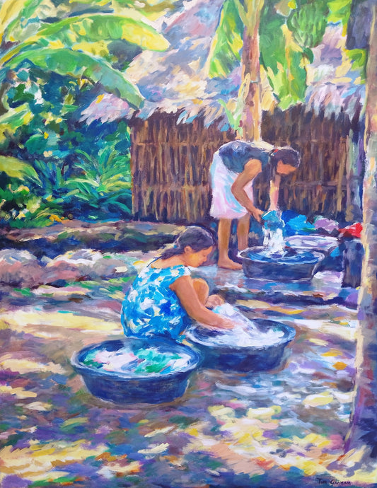 Tim Graham - Islanders Washing Clothes