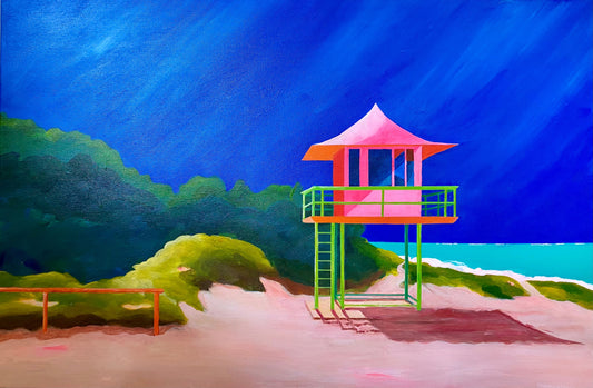 Tracey Lennon - Hot Pink Lifeguard Tower