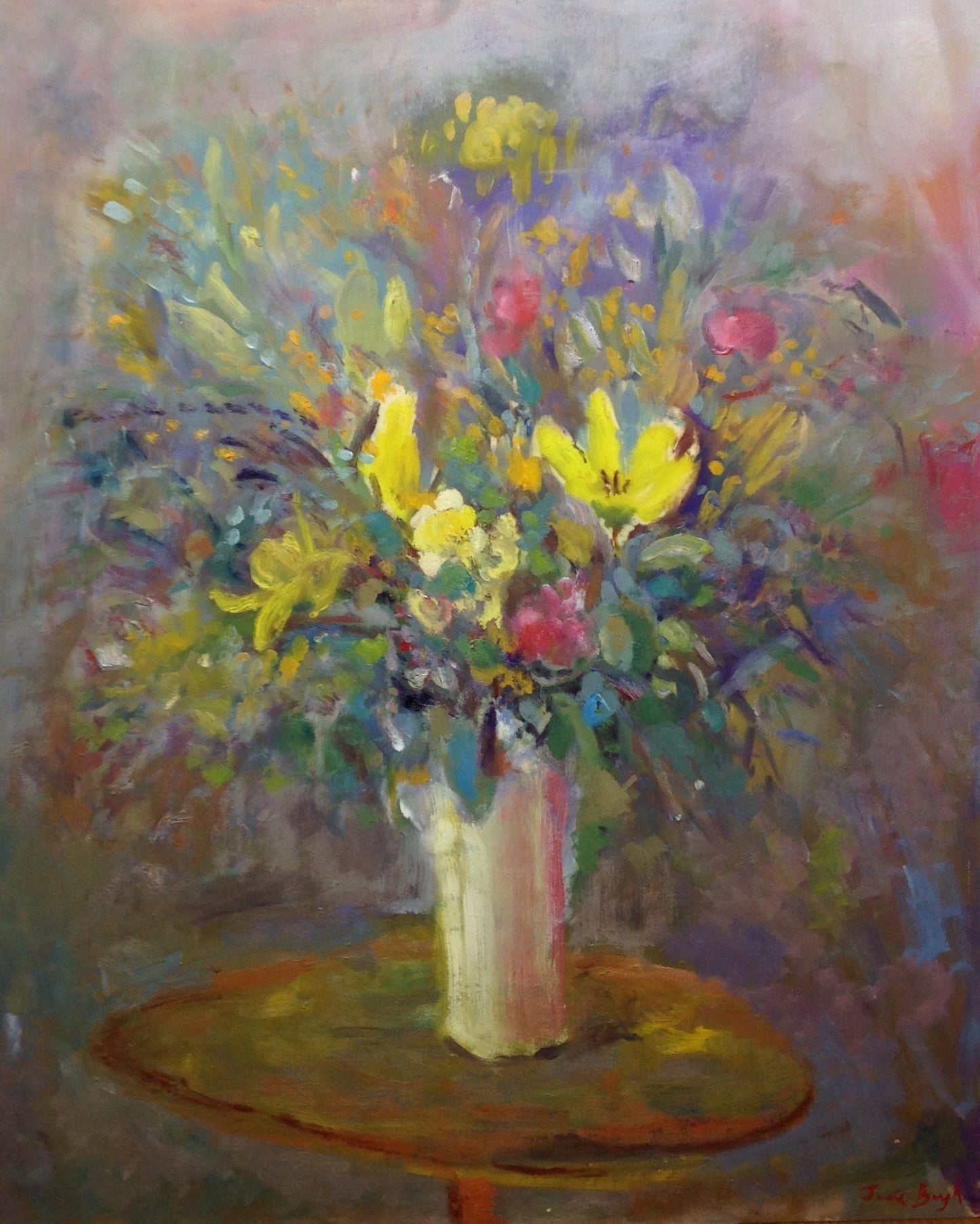 Jamie Boyd - Yellow Flowers in White Vase