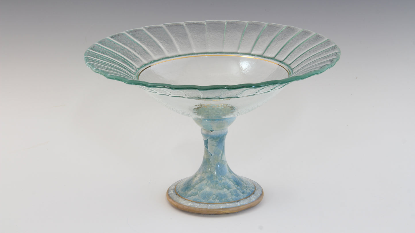 Bill Powell - Small Blue Crystal Compote